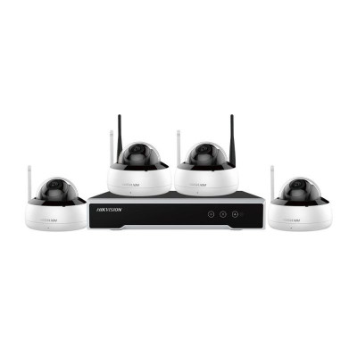 Kit de vidéosurveillance WiFi 4 caméras dômes 2MP disque 1To HIKVISION - NK42W1H-1T-WD-B