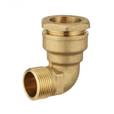 Coude M1 à compression laiton D.32 pour tube en polyéthylène COMPTOIR DE PICARDIE