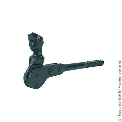 ARRET DE VOLET TETE BERGERE A VISSER LONGUEUR 155 MM NOIR AFBAT
