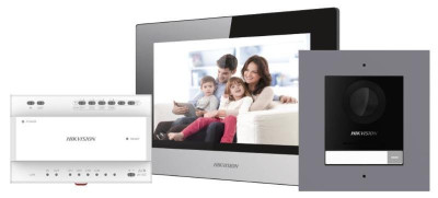 Kit portier vidéo IP Hikvision avec platine de rue et écran tactile ACTN / HIKVISION - DS-KIS702EY