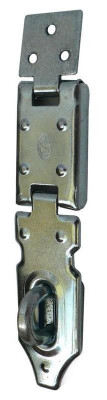 Fermoir coudé porte cadenas indévissable Acier zingué 113x255x34 Blister NORAIL