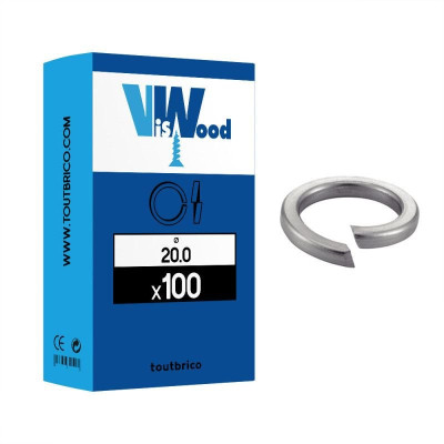 Rondelles à ressort Ø 20mm zingué boîte de 100 Viswood
