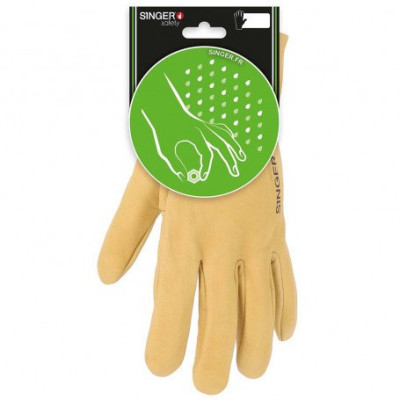 Gants Cuir Pleine Fleur de Bovin Hydrofuge avec Serrage Élastique C50GHB Taille 11 SINGER SAFETY