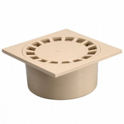 Siphon de cour à emboiture incorporée verticale pvc sable 200x200 mm GIRPI