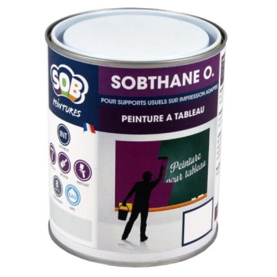 PEINTURE A TABLEAUX 0,75 L NOIR SOBTHANE SOB PEINTURES