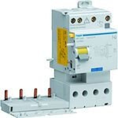 Bloc différentiel adaptable double sortie 4 pôles 25A 30mA Type AC HAGER - BDH825