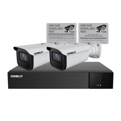Kit de vidéosurveillance IP filaire avec enregistreur NVR et caméras COMELIT - IBKIT4N04AFR