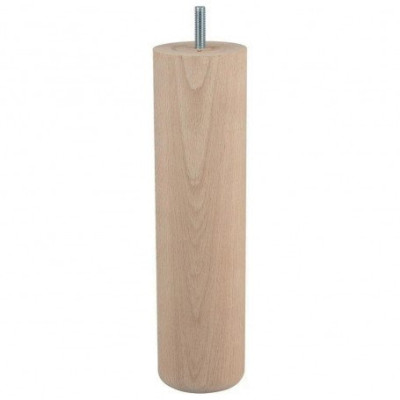 Pied de lit cylindrique en hêtre brut 250 mm CIME