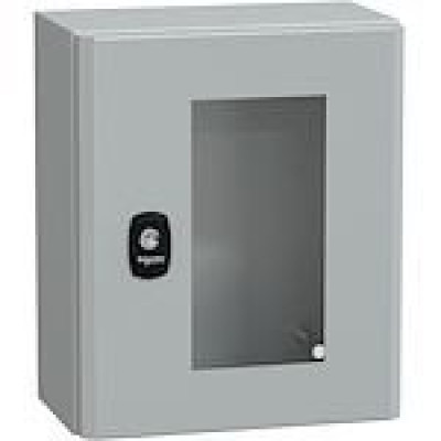Coffret mural en acier Spacial S3D avec porte vitrée 300x250x150mm IP66 SCHNEIDER - NSYS3D32515T