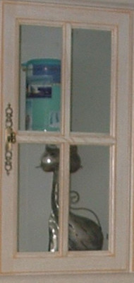 Porte de cuisine Florale Saumon H70xL40 cm Vitrée