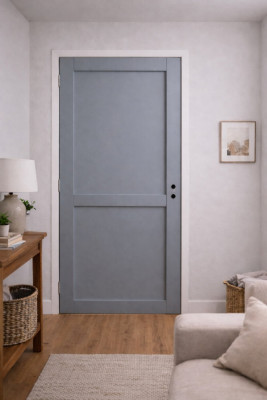 Bloc Porte Athena Gris Clair 2 panneaux H204 x L83 cm Côte Tableau P.Droit