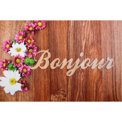Tapis absorbant BOSTON Bonjour Fleurs 40x60c m épaisseur 5 mm ID GROUP