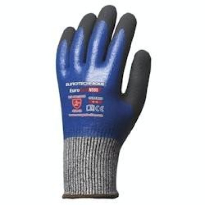 Gants anti coupures noir bleu en nitrile EUROCUT N555 Pack de 5 taille 11 Coverguard