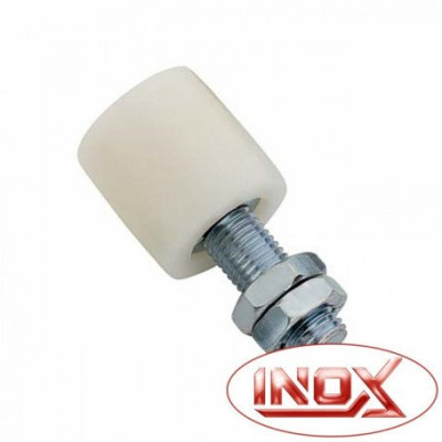 Poulie guide nylon pour portail Ø 40 mm Longueur 80 mm inox ESTEBRO