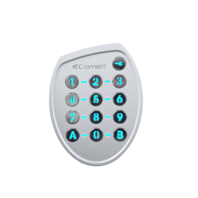 Clavier à codes anti-vandale saillie rétroéclairé capacité 100 codes COMELIT - SKB