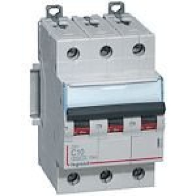 Disjoncteur DX³ 3 pôles 40A Courbe C pouvoir de coupure 6000A / 10kA LEGRAND - 407833