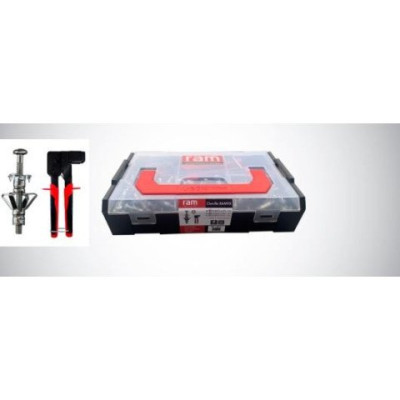 Mallette de fixation RAMFIX complète avec vis, chevilles et pince à expansion RAM - 100141