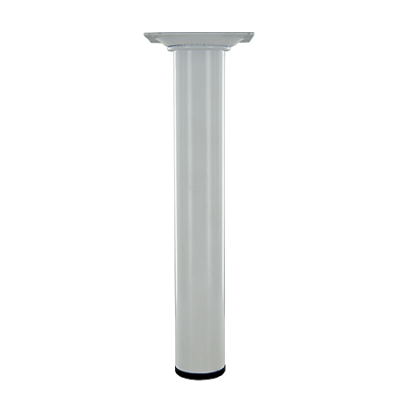 PIED METAL ROND DIAMETRE 30 MM BLANC HT700 NORAIL