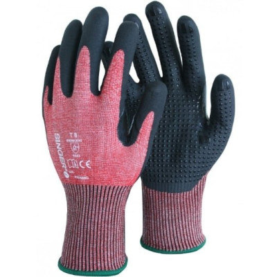 PAIRE DE GANTS POLYESTER ENDUIT NITRILE PICOTS PHD5RED TAILLE 11 SINGER SAFETY