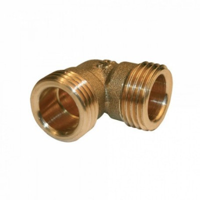 Coude double mâle laiton à visser 091 pour tube cuivre QUICK PLOMBERIE