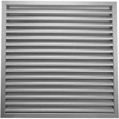 Grille de reprise à ailettes fixes avec filtre 400x400mm et plénum de raccordement UNELVENT - 874110