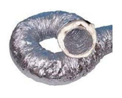 Gaine de ventilation isolée laine de verre épaisseur 25mm diamètre 200mm 15m MC DISTRIBUTION 15MCD/MO200