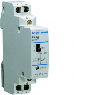 Relais DSC pour sécurité collective VMC Gaz montage sur rail DIN 1 module HAGER - EN175