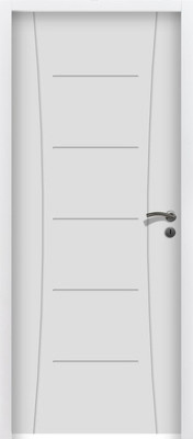 Bloc-porte Technidécor Arcvil âme isolante K0.9 prépeinte à chant droit Droit poussant 830x2040 mm Huisserie 68x45 mm AVM Menuiseries