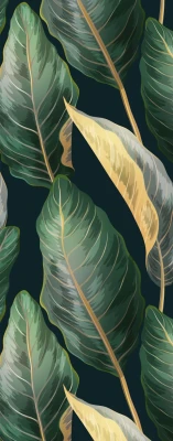 Panneau mural DécoDesign SOFTTOUCH 100x255 cm feuilles de bananier Schulte