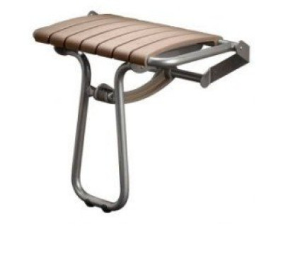 SIEGE DE DOUCHE XL + PIED ALU GRIS/TAUPE GODONNIER