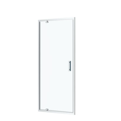 PORTE PIVOTANTE DEPORTEE MARILOU 8 MM VERRE TRANSPARENT CHROME L.80 CM H.195 CM
