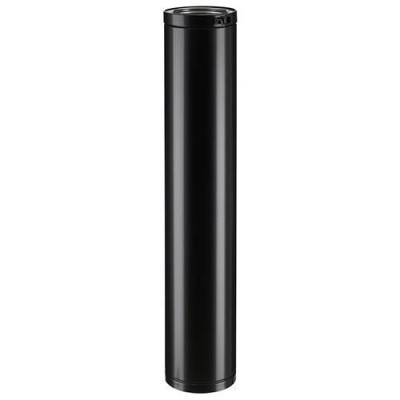 Elément droit 115 cm THERMINOX TI - diamètre 200 - Noir mat (RAL 9019) ED 1200 - 200 TI 21200017/9019 POUJOULAT