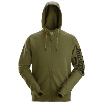 Sweat Zippé à capuche kaki avec Logo - taille M 28953100005 SNICKERS WORKWEAR