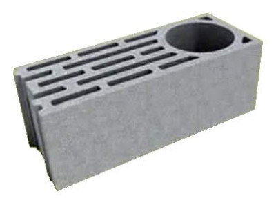 Bloc de coffrage en béton rectifié Easytherm Maxi Poteau dimensions 500x200x250mm 105624 - PERIN
