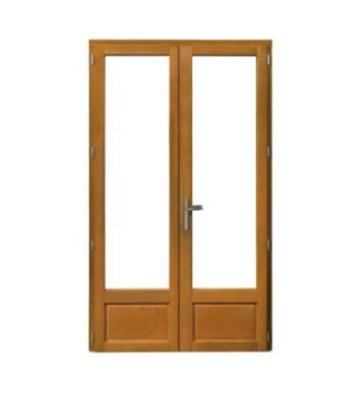Porte-fenêtre en bois prépeint avec serrure gamme Éloge H1866xL1650mm ELOGE-DT - DEVIC MENUISERIES