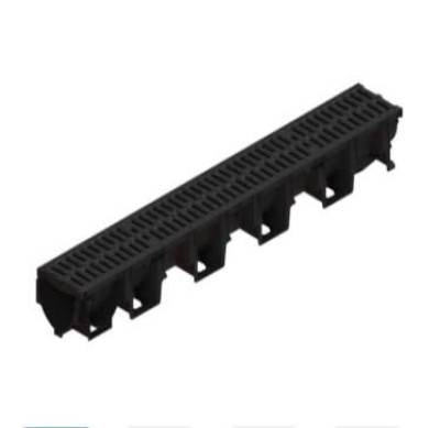 Caniveau de drainage en polypropylène XtraDrain 100C hauteur 150mm de 1m 132717 - ACO