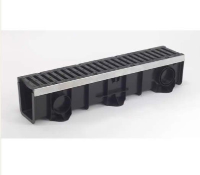 Ensemble caniveau Drainyl Pro 150 hauteur 163mm longueur 1m avec grilles 20158 - LEGOUEZ