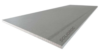 Plaque de plâtre haute dureté Solidroc BA13 dimensions 2700x1200mm hydrofuge 151432 - SINIAT
