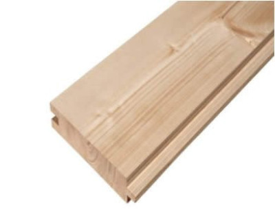 Plancher jointif 2 faces en sapin du Nord brut de sciage section 21x135mm au m² 013662 - SILVERWOOD