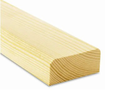 Barre et écharpe 2 chanfreins en sapin du Nord section 27x95mm longueur de 4,50m 004273 - SILVERWOOD