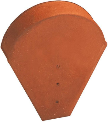 Fronton grand modèle pour faîtière lisse à bourrelet ou conique 804 terre cuite rouge 370x300 mm teinte 069 EDILIANS