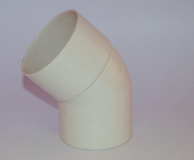 Coude mâle femelle 45° PVC sable pour tuyau descente diamètre 80 mm MEP