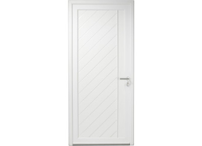 PORTE PVC ** ALIANA BLANC AVEC BARILLET 200x80 CM DROITE