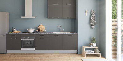 PORTE PIGMENTS ARDOISE MAT INOX 76.7x59.7 CM DROITE