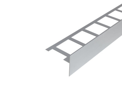 Profilé d'angle aluminium pour balcon Durabal BO teinte argent Hauteur 60 mm Longueur 3 m DURAL