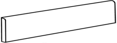 Plinthe aspect béton blanc mat R9 7,5x60 cm Saime Ferrocemento