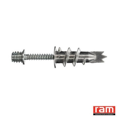 Boîte de 100 chevilles métalliques Ramtwist avec vis à tête fraisée - 91907 RAM 