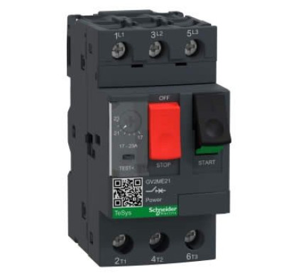 Disjoncteur moteur TeSys Deca magnéto-thermique réglable 17A à 23A  - GV2ME21 SCHNEIDER ELECTRIC