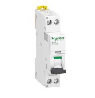 Disjoncteur Acti9 iDT40N 1 pôle + neutre 25A Courbe D pouvoir de coupure 10kA - A9P34625 SCHNEIDER ELECTRIC