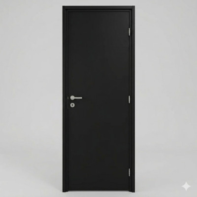 BLOC PORTE HUISSERIE FIN DE CHANTIER RAPHY ** NOIR - 70/102 - 204x63 CM DROITE